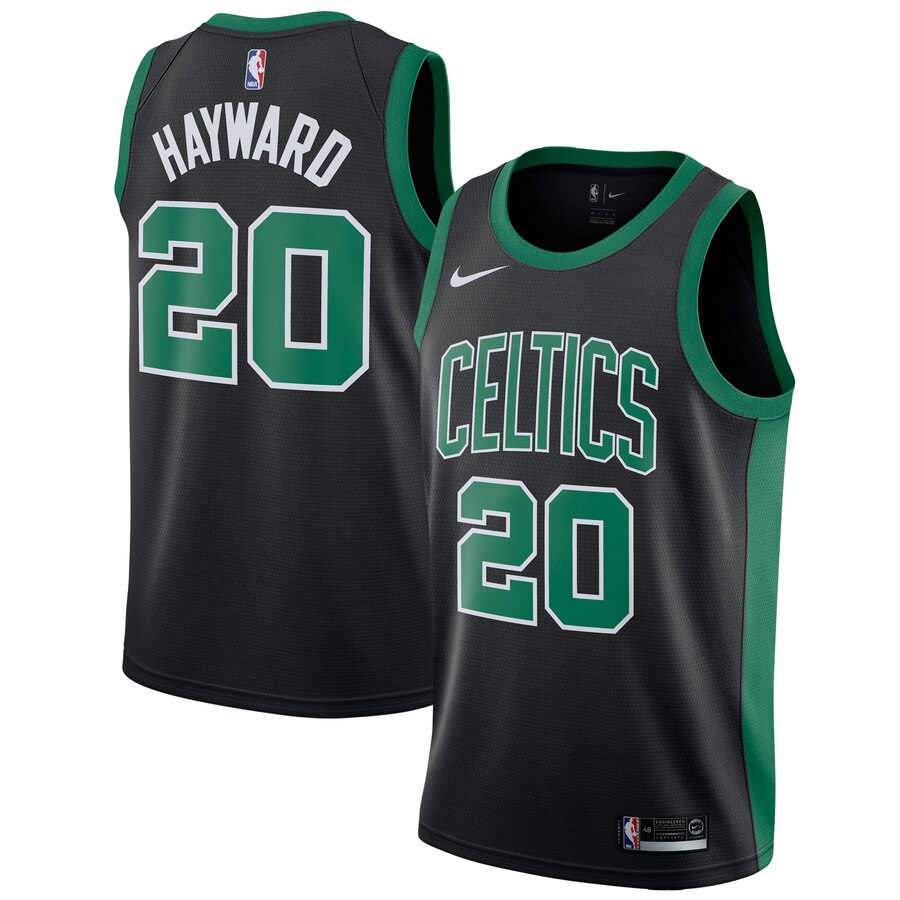 Men's Boston Celtics Gordon Hayward #20 Swingman Nike Black Statement Edition Jersey 2401VNMD